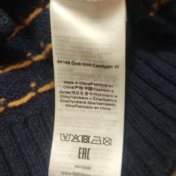 Fjallraven Ovik Wool Cardigan Medium - Picture 3 of 7